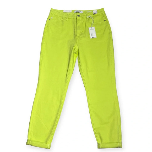 Judy Blue
Neon Lime Green High Waist Cuffed Slim Fit Jeans size 13/31 - Picture 4 of 10